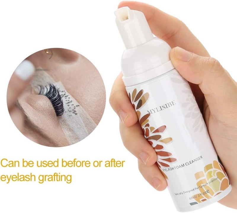 woobles Professional Eyelash Remover Foam, Magic Eyelash Extension Remover with Cleaning Brush (# 2) - Image 4